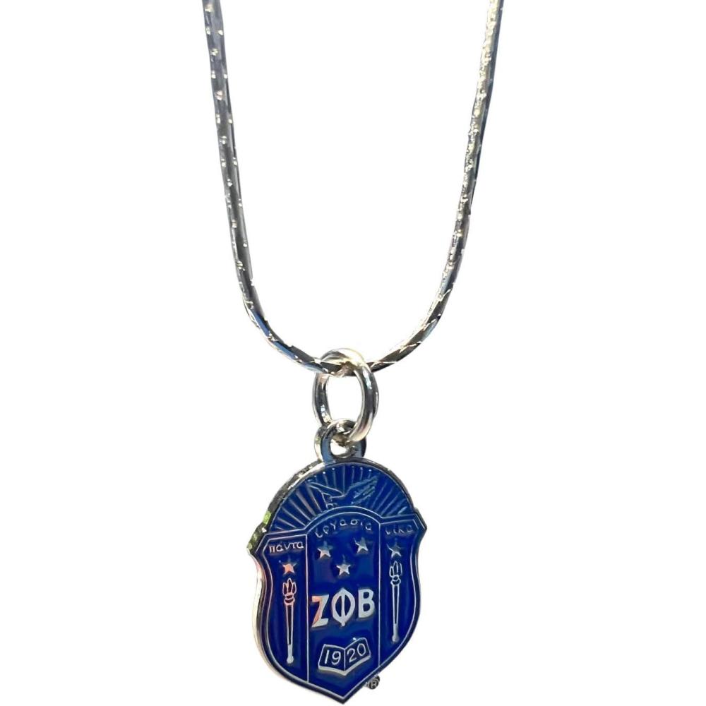 imageGreekgear Zeta Phi Beta Shield Pendant WChain