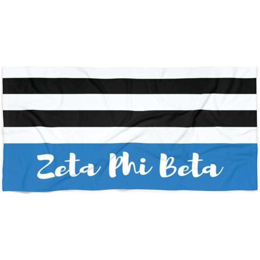 imageGreekgear Zeta Phi Beta Stripes Beach Towel