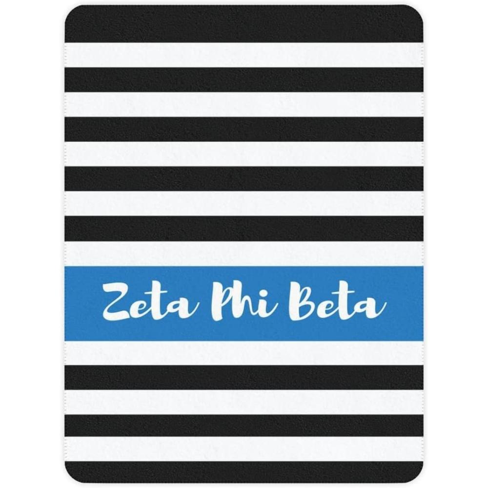 imageGreekgear Zeta Phi Beta Stripes Tan Sherpa Blanket Giant Size