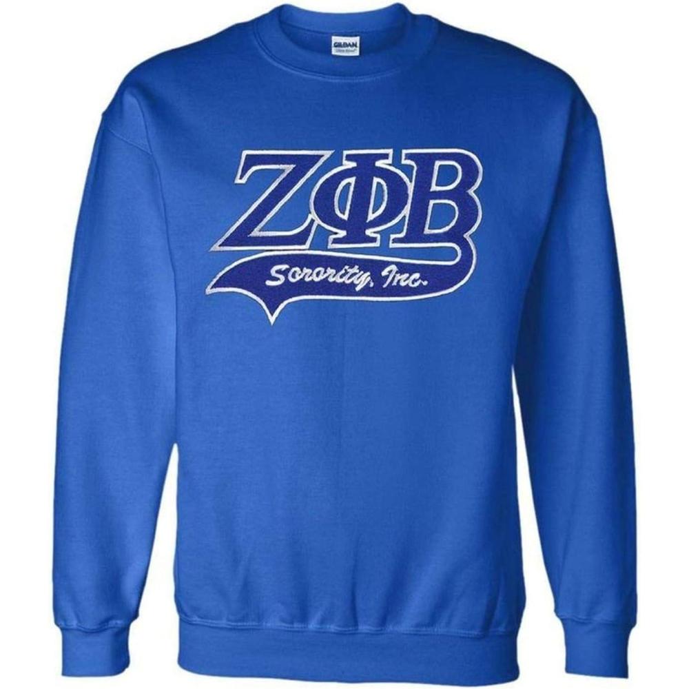 imageGreekgear Zeta Phi Beta Tail SweatshirtTrue Royal