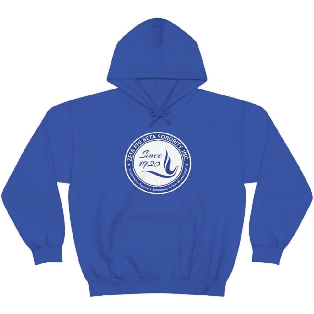imageGreekgear Zeta Phi Beta Unisex College Seal HoodieRoyal