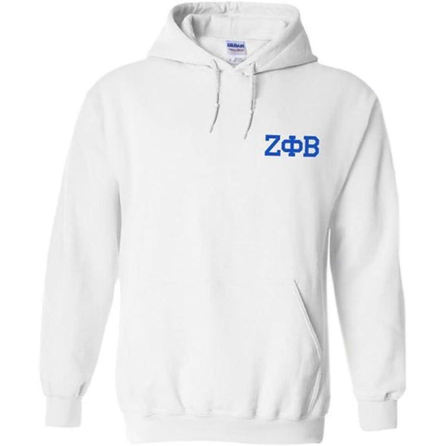 imageGreekgear Zeta Phi Beta World Famous Crest Shield Printed Hooded SweatshirtWhite