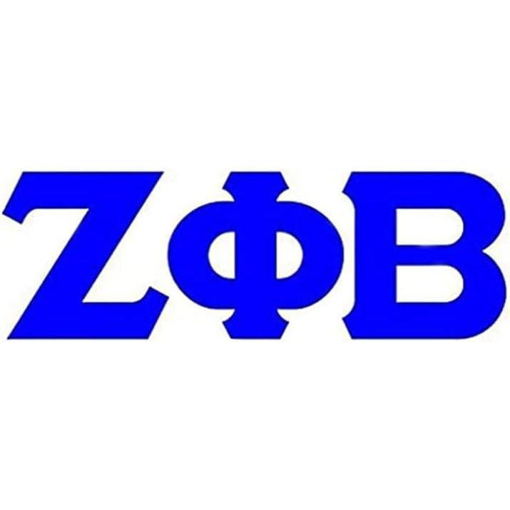 imageZeta Phi Beta Big Greek Letter Window Sticker Decal 4 Inches Royal BlueRoyal Blue