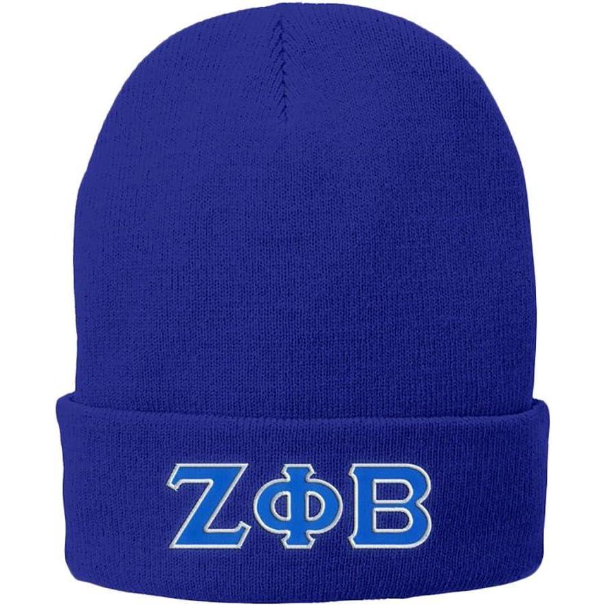 imageZeta Phi Beta Big Greek Lettered Knit Cap Royal Blue