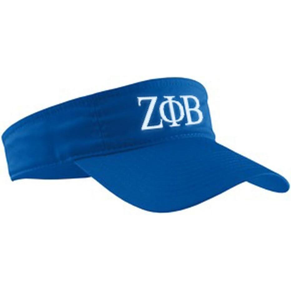 imageZeta Phi Beta Greek Letter VisorRoyal Blue WWhite Thread Color