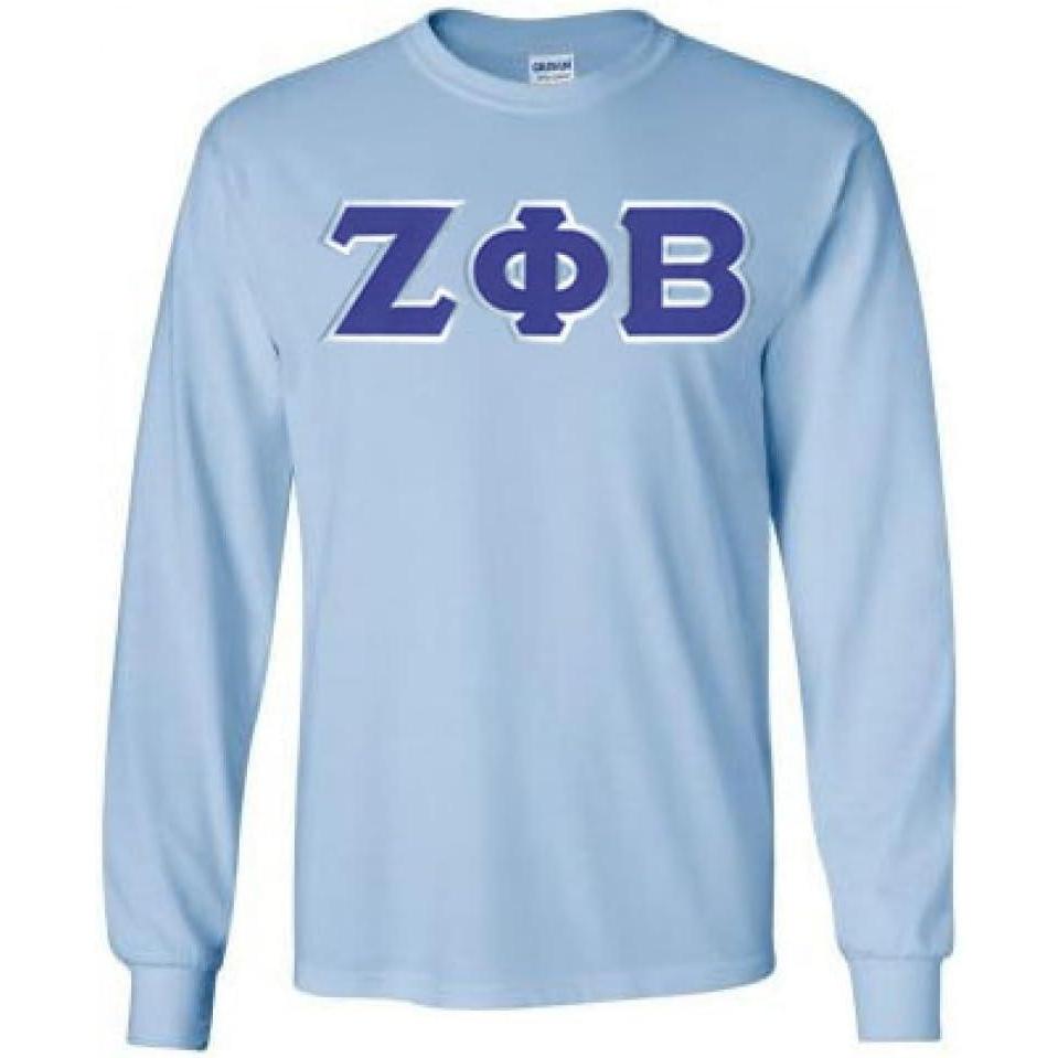imageZeta Phi Beta Lettered Long Sleeve TeeLight Blue
