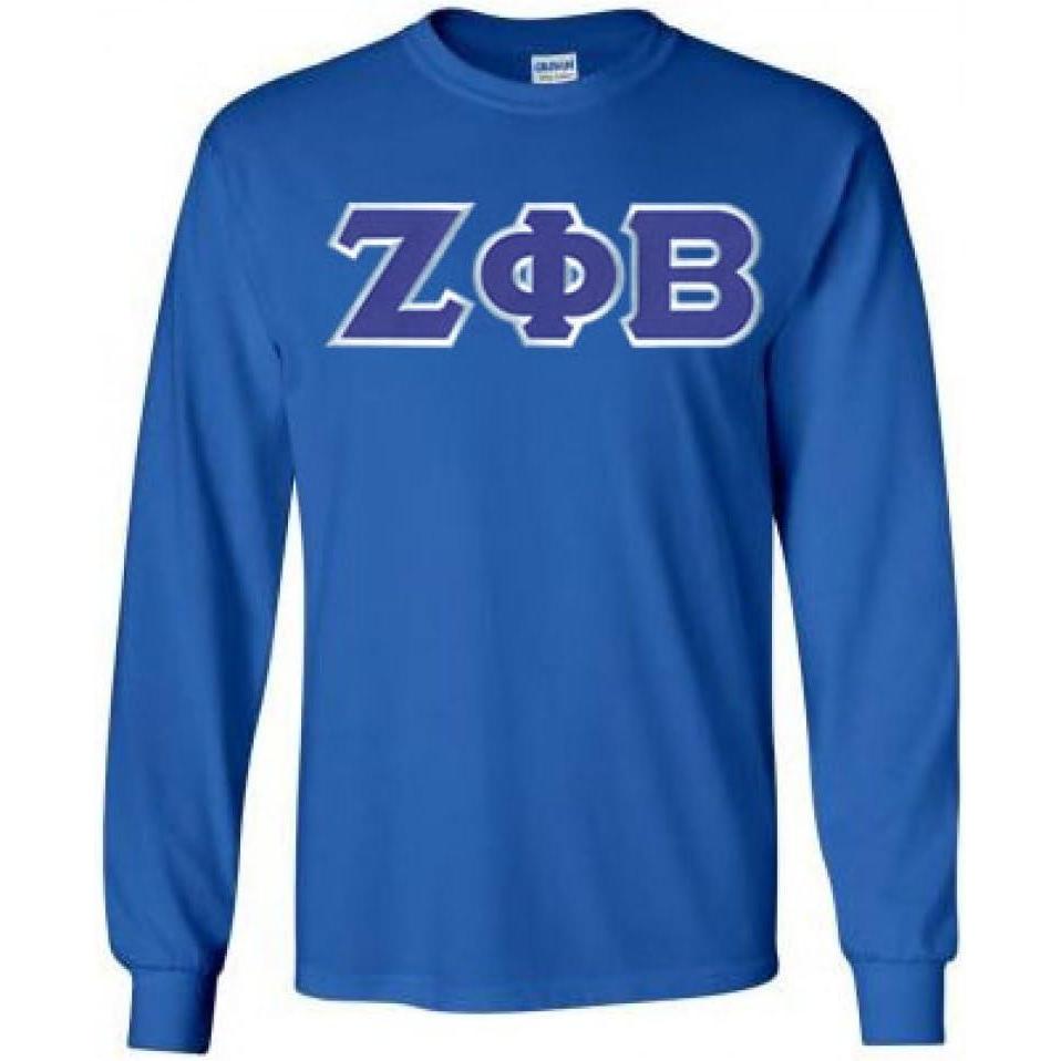 imageZeta Phi Beta Lettered Long Sleeve TeeRoyal Blue