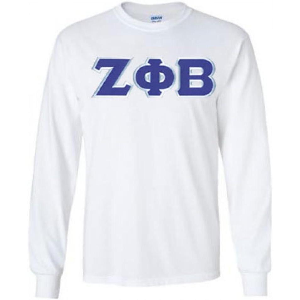 imageZeta Phi Beta Lettered Long Sleeve TeeWhite
