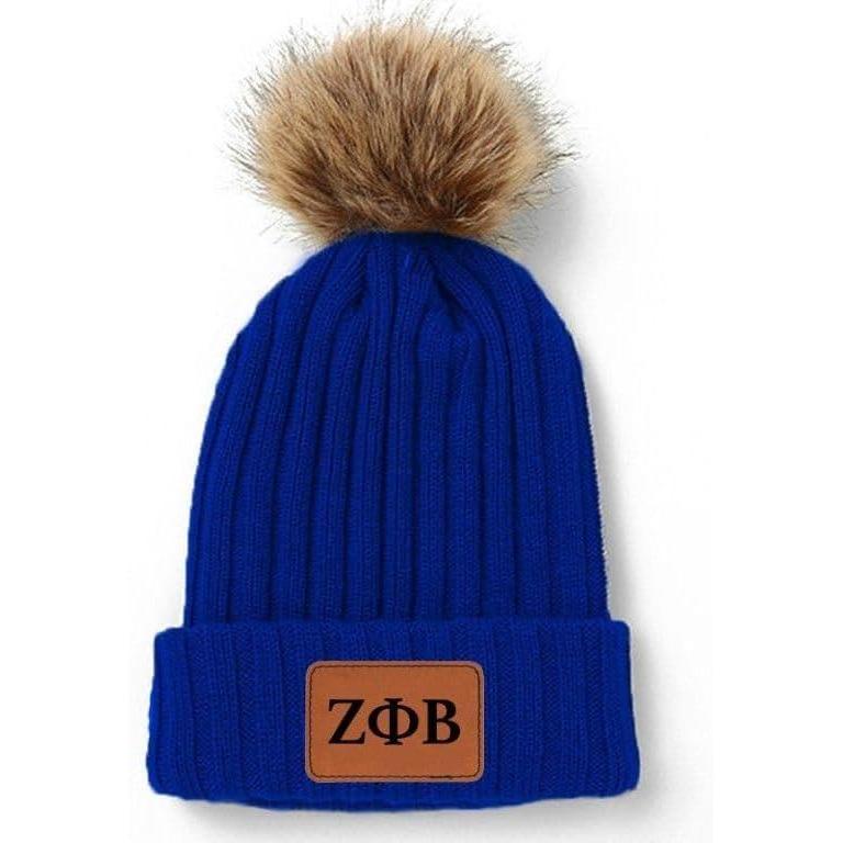 imageZeta Phi Beta Pom Pom Beanie Hat Royal Blue