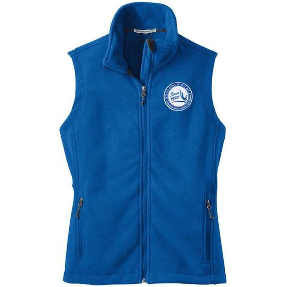 imageZeta Phi Beta Since 1920 Patch Ladies Fleece VestRoyal Blue