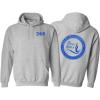 Greekgear Zeta Phi Beta World Famous Crest – Shield Printed Hooded Sweatshirt(Light Grey)