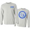Zeta Phi Beta Sorority World-Famous Crest Long-Sleeve Women’s T-Shirt(Light Grey)
