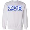 Greekgear Zeta Phi Beta Custom Twill Sweatshirt(White)