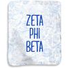 Greekgear Zeta Phi Beta Floral Sherpa Lap Blanket