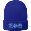 Zeta Phi Beta Big Greek Lettered Knit Cap Royal Blue
