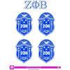 Zeta Phi Beta Crest Sticker Sheet