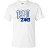 Zeta Phi Beta Greek Established Year Tee(White)