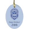 Zeta Phi Beta Holiday Crest Oval Ornament