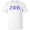 Zeta Phi Beta Lettered Tee(White)