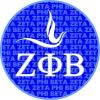 Zeta Phi Beta Mascot Round Decals