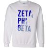 Zeta Phi Beta Ripped Favorite Crewneck(White)