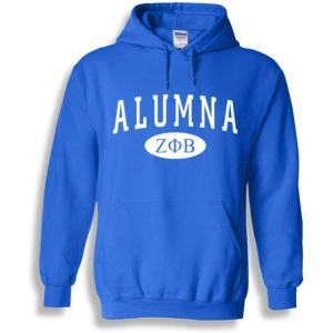 Greekgear Zeta Phi Beta Alumna Sweatshirt Hoodie(Royal Blue)