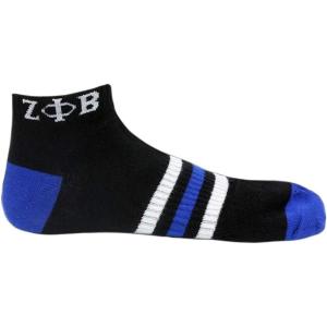 Greekgear Zeta Phi Beta Black Ankle Socks