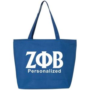 Greekgear Zeta Phi Beta Design Your Own Tote Bag Royal Blue