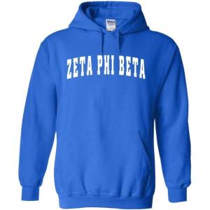 Greekgear Zeta Phi Beta Letterman Hoodie(Royal Blue)