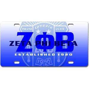 Greekgear Zeta Phi Beta License Cover Royal Blue w/Royal Blue/Black Imprint Color