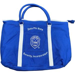 Greekgear Zeta Phi Beta Shield Canvas Tote Bag