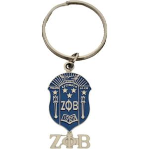 Greekgear Zeta Phi Beta Shield Keychain