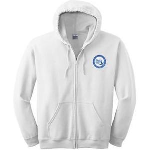 Greekgear Zeta Phi Beta Since 1920 Full Zippered Hoodie(White)