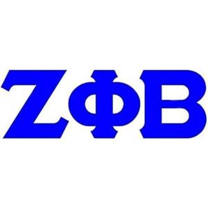 Zeta Phi Beta Big Greek Letter Window Sticker Decal 4 Inches Royal Blue(Royal Blue)