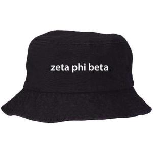 Zeta Phi Beta Bucket Hat Black