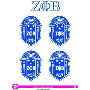 Zeta Phi Beta Crest Sticker Sheet
