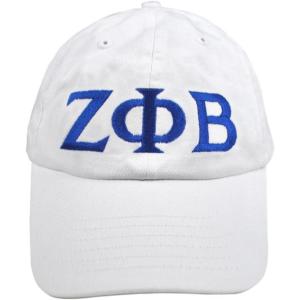 Zeta Phi Beta Greek Letter Hat(White)