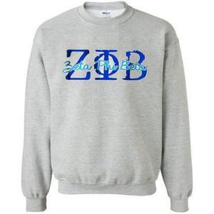 Zeta Phi Beta Greek Type Crewneck Sweatshirt