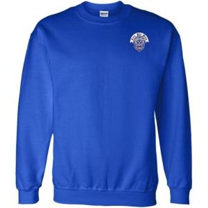 Zeta Phi Beta Left Chest Crest Crewneck(Royal Blue)