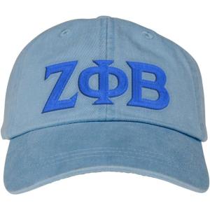 Zeta Phi Beta Lettered Premium Pastel Hat(Periwinkle)