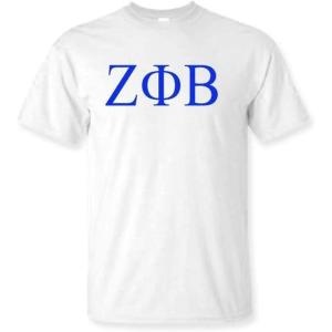 Zeta Phi Beta Lettered Tee(White)