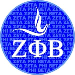 Zeta Phi Beta Mascot Round Decals