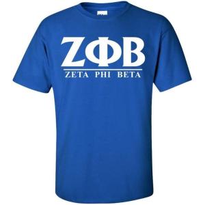 Zeta Phi Beta Message Shirt(Royal Blue)