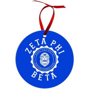 Zeta Phi Beta Shield Christmas Ornaments
