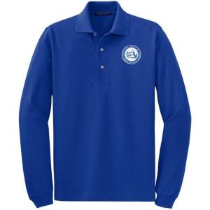 Zeta Phi Beta Since Emblem Long Sleeve Polo(Royal Blue)
