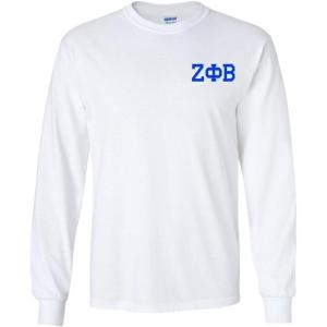 Zeta Phi Beta Sorority World-Famous Crest Long-Sleeve Women’s T-Shirt(White)