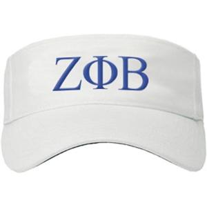 Zeta Phi Beta Visor(White W/Blue Thread)