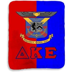Greekgear Delta Kappa Epsilon DKE Two Tone Sherpa Lap Blanket