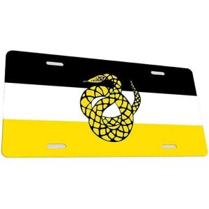 Sigma Nu Flag License Cover Black/White/Yellow
