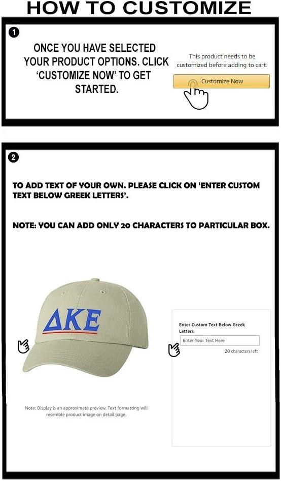 imagePersonalized Delta Kappa Epsilon DKE Greek Line HatTan